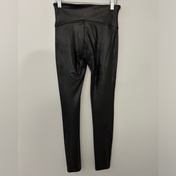 SPANX Faux Leather Like Black Leggings - Picture 2 of 3
